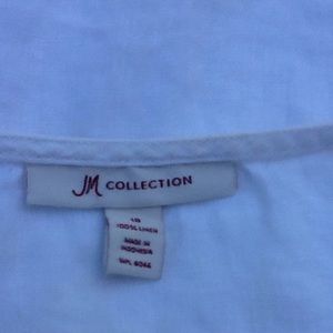 JM Collection Tops - JM Collection (Macy's) linen boho peasant top JM Collection Tops - JM Collection (Macy's) linen boho peasant top